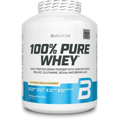 Biotechusa 100% pure whey – premium izolat surutke sa 24g proteina po obroku - vanila burbon 2.27kg Cene