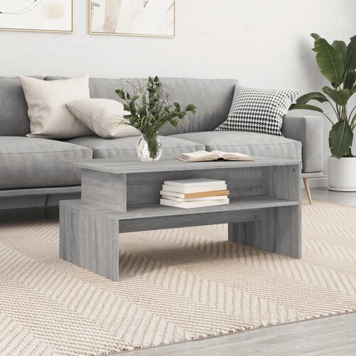 The Living Store Klubska mizica siva sonoma 90x55x42,5 cm inženirski les - Klubska Mizica, (21574039) Cene