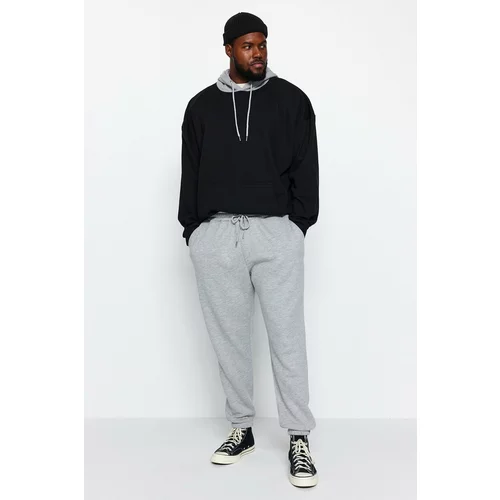 Trendyol Plus Size Sweatpants - Gray - Straight