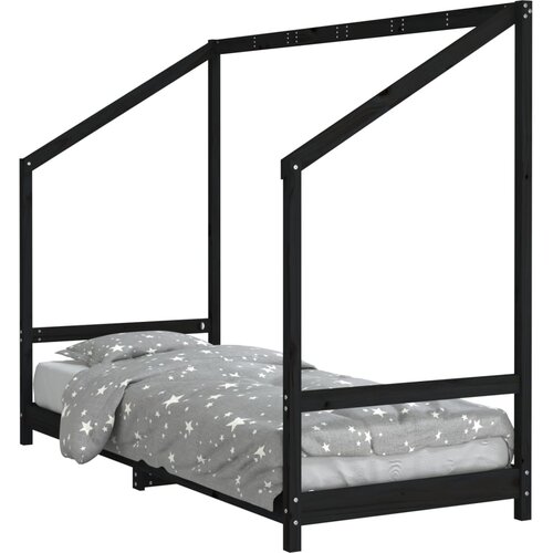  Okvir za dječji krevet crni 80 x 200 cm od masivne borovine Slike