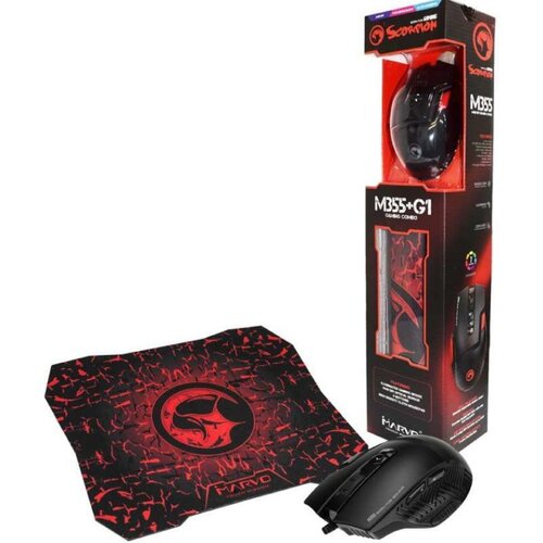 Marvo M355+G1 gaming mi&amp;scaron; + podloga Slike