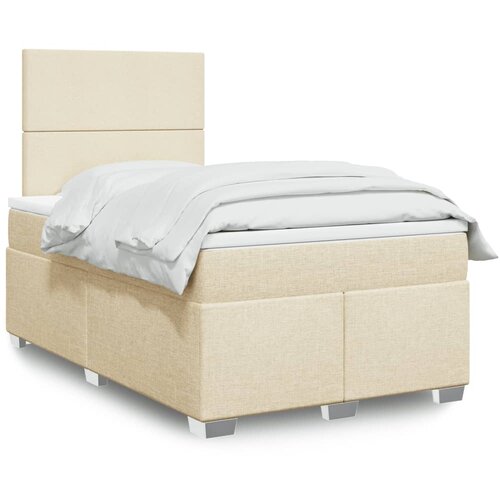  Krevet box spring s madracem krem 120 x 190 cm od tkanine Cijene
