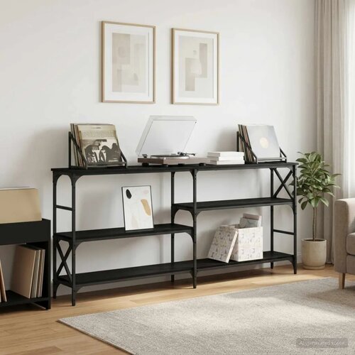  Konzolna stolica Crni hrast 180 x 29 x 76 5 cm metal PB - Crni hrast 180 cm Cijene
