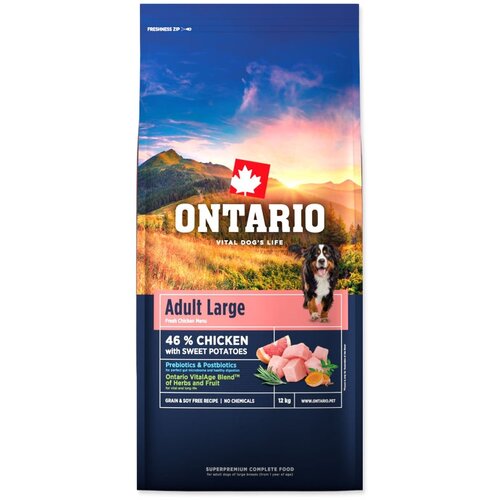 Ontario Adult Large - pi&scaron;čanec in sladki krompir 12 kg Cene