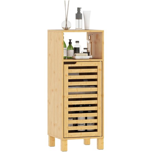 HOMCOM Kopalni&scaron;ka omara bambus 30D x 30&Scaron; x 80V cm Naravni les, (5000279387) Cene