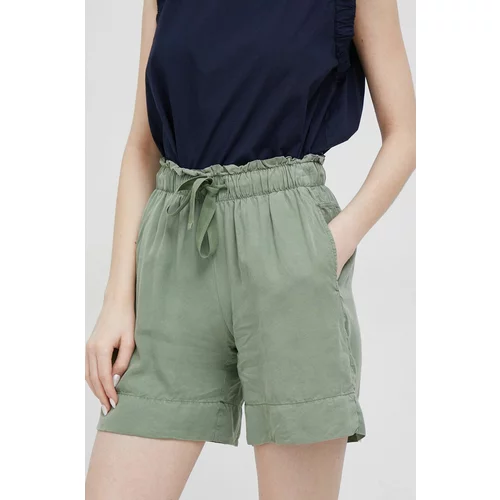 Deha Kratke hlače za žene, boja: zelena, glatki materijal, srednje visoki struk