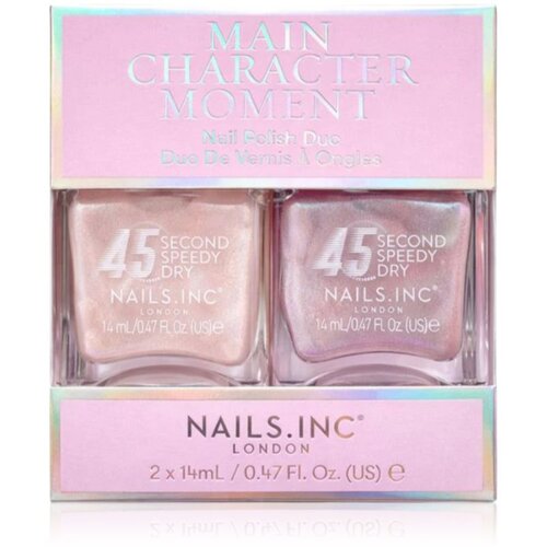 Nails Inc. 45 Second Speedy Gloss lak za nohte DUO paket odtenek Main Character Moment 2x14 ml Cene