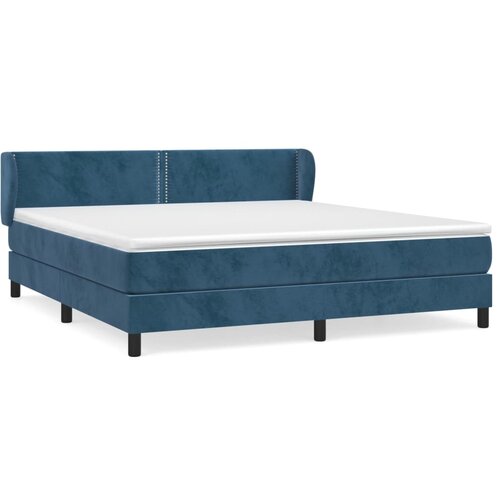 Maison Chic Box spring postelja - Vzmetna postelja z vzmetnico temno modra 160x200 cm žamet SL21324, (21892997) Cene