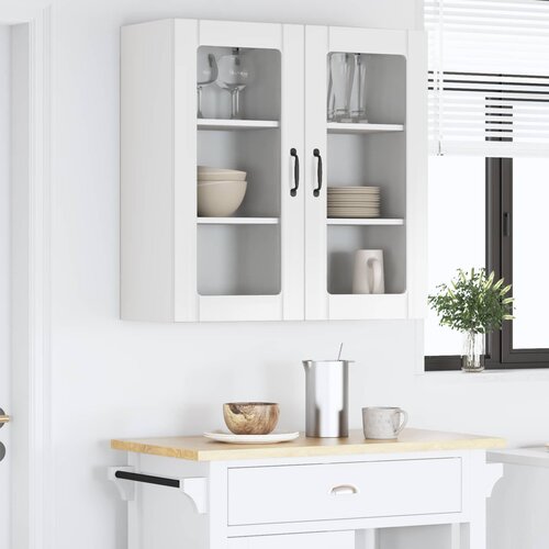  Zidni stakleni ormarić 2 pcs Visoki sjaj bijela 40 x 31 x 80 cm Slike