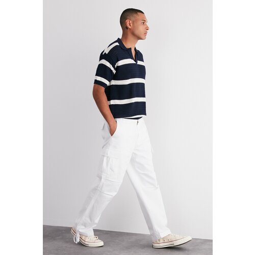 Trendyol White Loose Fit Trousers Cene