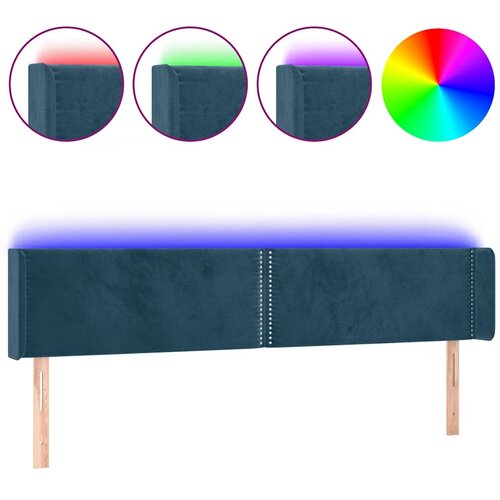  LED uzglavlje tamnoplavo 183x16x78/88 cm bar&amp;scaron;unasto Slike