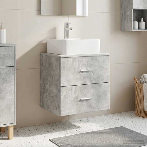  Umivaonik s policom Betonska siva 49,5 x 41 x 63 cm Cijene