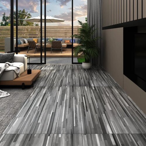 vidaXL podne obloge od PVC-a 4,46 m² 3 mm samoljepljive prugaste sive Cijene