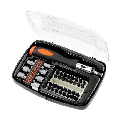 Black &amp;amp; Decker BLACK&amp;amp;amp;DECKER 40-delni set natičnih ključev in vijačnih nastavkov A7062 Slike