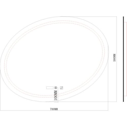 Linni ogledalo za kupatilo 8183 led 60x80 Slike