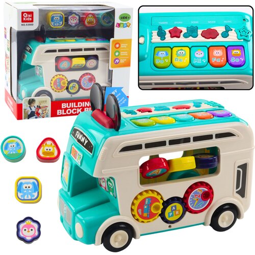  Interactive Educational Bus Sorter Lights Sounds Turquoise Cijene
