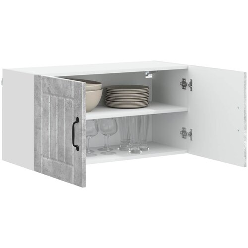  Ormar za Zid Lucca Betonska siva 80 x 31 x 40 cm Slike