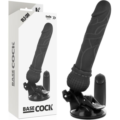 BaseCock REALISTIČNI VIBRATOR NA DALJINSKO UPRAVLJANJE ČRN 19,5 CM ČRN VEL. 1, (21263996) Slike