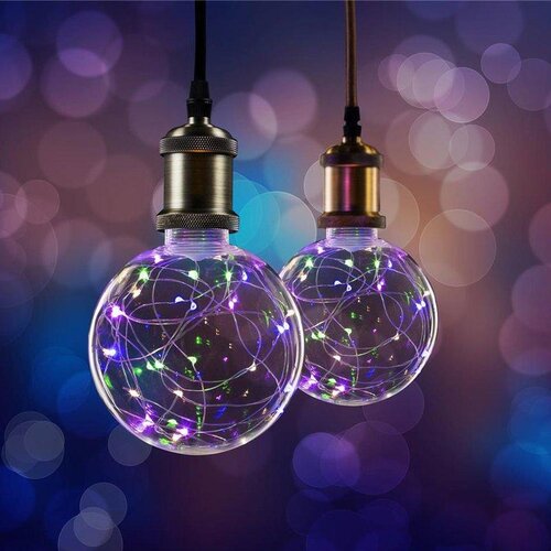  Led ukrasna žarulja rgb E27 G125 Slike