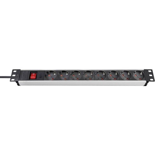 Brennenstuhl 1390007018 razdelilna letev 19'' 8-kratni aluminij\, črna vtičnica 1 kos, (20829001) Cene