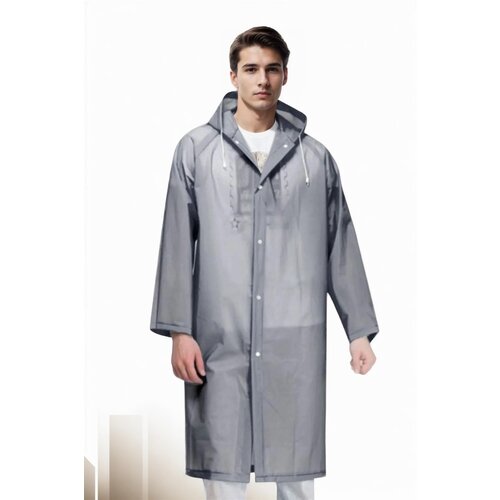 Dewberry 89028 Waterproof Windproof Mens Raincoat-GREY Slike