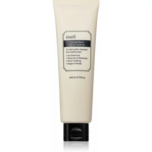 Klairs Gentle Black Facial Cleanser nežni čistilni gel za občutljivo kožo 140 ml