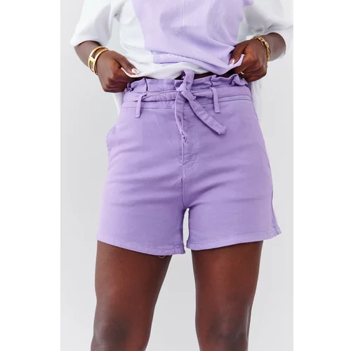 Fasardi Violet short denim shorts