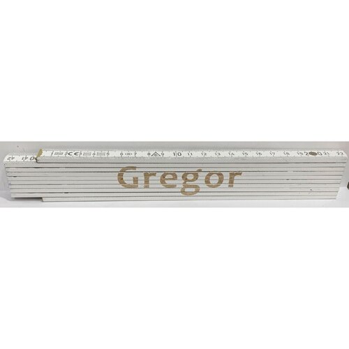 HEKA Zložljiv meter Heka (napis: Gregor, bele barve, 2 m) Cene