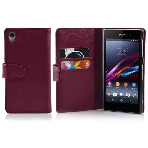 Cadorabo Ohi&scaron;je, združljivo z Sony Xperia Z1 v pastelno vijolično - Za&scaron;čitni ovitek iz teksturiranega umetnega usnja in žep za kartice, (20563998) Cene