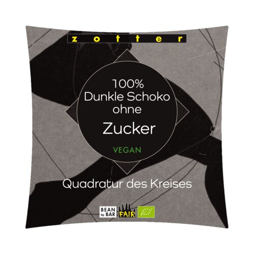 Zotter Schokoladen Bio Quadratur des Kreises s 100% temno čokolado brez sladkorja Cene
