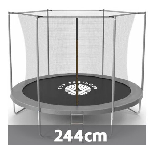 Top Springen trambolina 244cm unutrašnja mreža sa merdevinama - siva ( TOP244INS ) Cene