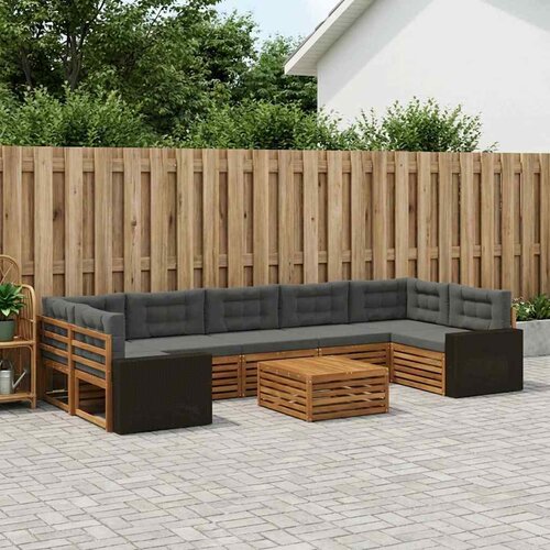  Set vanjskih sofa 8 kom. Prirodna i antracit Cijene