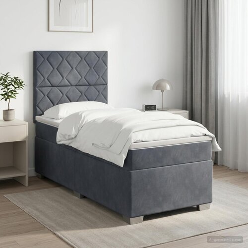  Boxspring krevet s madracem Tamnosiva 90 x 200 cm Bar&scaron;un Cijene