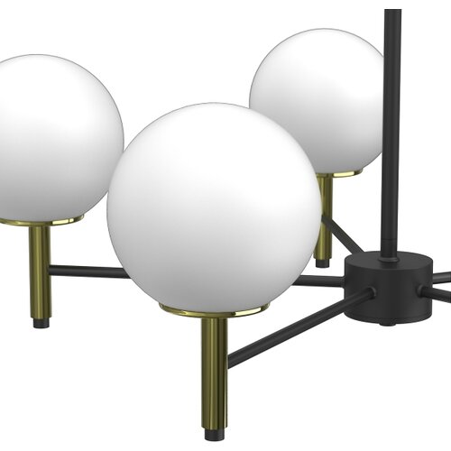  Luster na &amp;scaron;ipci AWINION 6xE27/15W/230V beli/zlatni/crni Slike