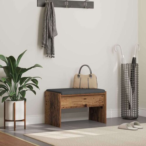  Klupa za hodnik s jastukom Staro drvo 60 x 38 x 46 cm Cijene