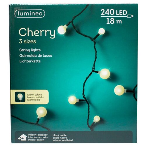 Lumineo spoljašnje led novogodišnje lampice cherry 18m 240 toplo belih 494647 Cene