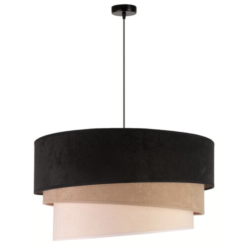  Duolla - Luster na sajli DEVON 1xE27/40W/230V, prečnik 45 cm, crna/bež Slike