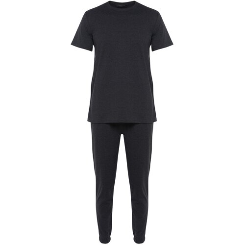 Trendyol Pajama Set - Gray - Plain Slike