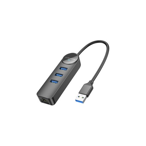  USB HUB + GLAN Ethernet Adapter BOROFONE DH6 Erudite 4-in-1, USB3.0x3 +RJ45 Cijene