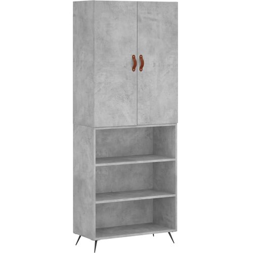 Maison Chic Visoka Komoda - Predalnik betonsko siva 69,5x34x180 cm inženirski les, (21718813) Cene