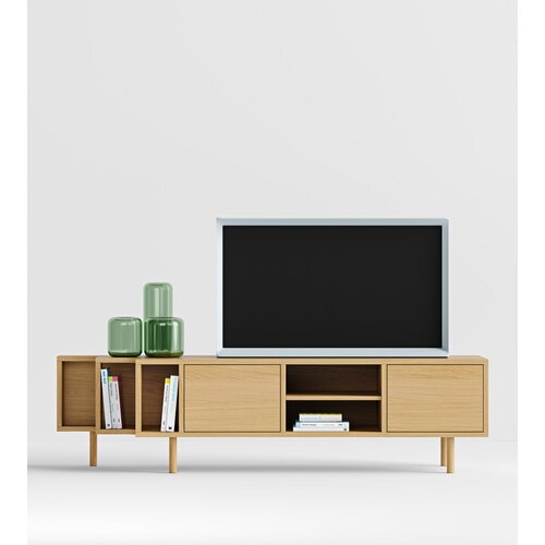 Woodman TV omarica v hrastovem dekorju v naravni barvi 189x50x44 cm Shift &amp;ndash; Slike