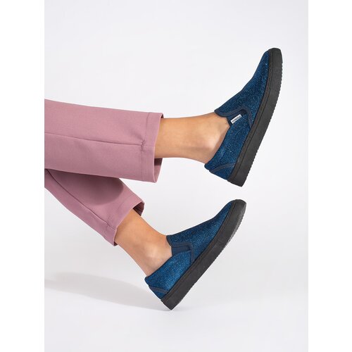 Shelvt Blue glitter slip on sneakers Cijene