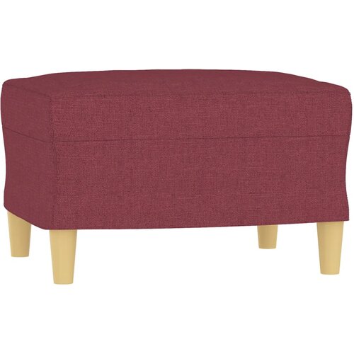  Trosjed s tabureom crvena boja vina 180 cm od tkanine Slike