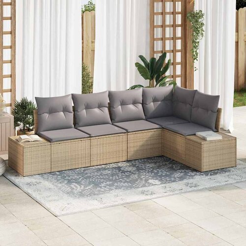  Sjedeća garnitura za vrt 5 kom. poliratan 55 x 62 x 69 cm Slike