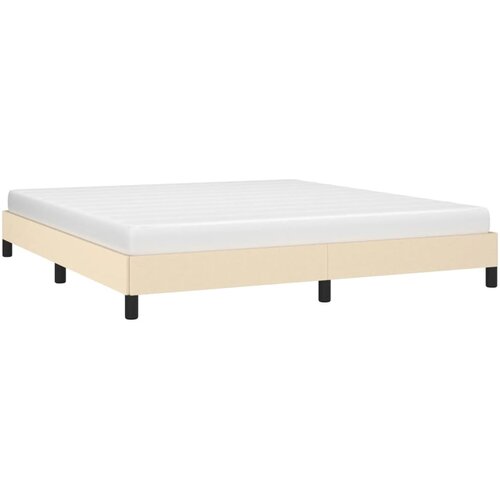  Okvir za krevet bez madraca krem 180 x 200 cm od tkanine Slike