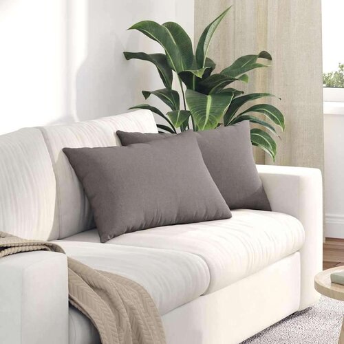 vidaXL jastučići za sofu 2 pcs sivo-smeđa 60 x 40 cm tkanina Cene