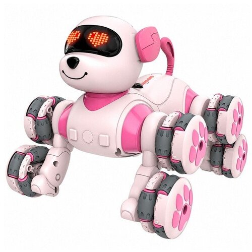 Lean Toys 32780 RC robot pas s 8 kotača, rozi Slike