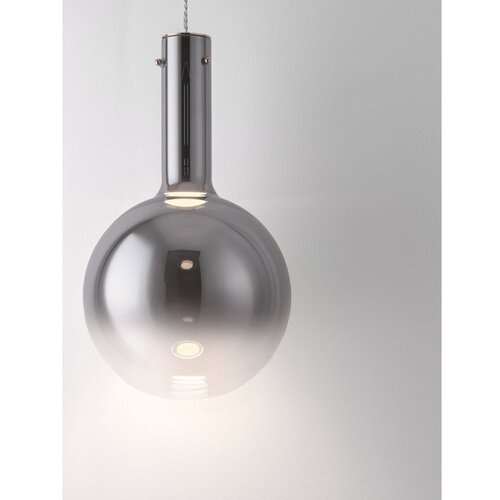 Nova Luce Siva steklena LED zatemnitvena viseča svetilka &amp;oslash; 25 cm Nostos &amp;ndash; Slike