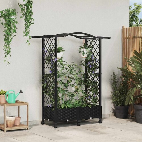  Povi&scaron;eni krevet s mrežom i krovom Crna 124 x 40 x 129 cm PP - Crna 124 x 40 x 135 cm s krovom u obliku lukova (2 bočna mreža) na Cijene