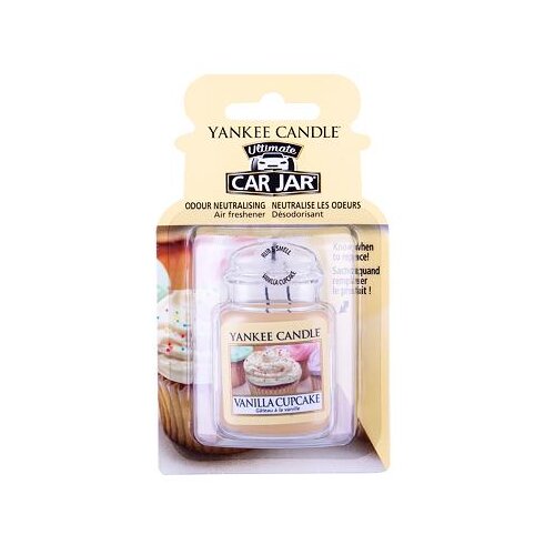 Yankee Candle vanilla cupcake car jar viseč osvežilec za vozilo 1 ks Slike